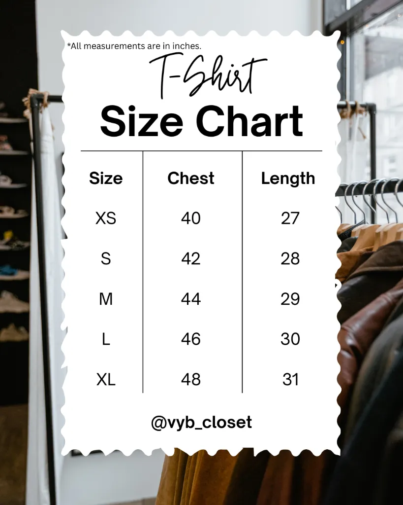 Black and White Simple Shirt Size Chart Instagram Post.webp